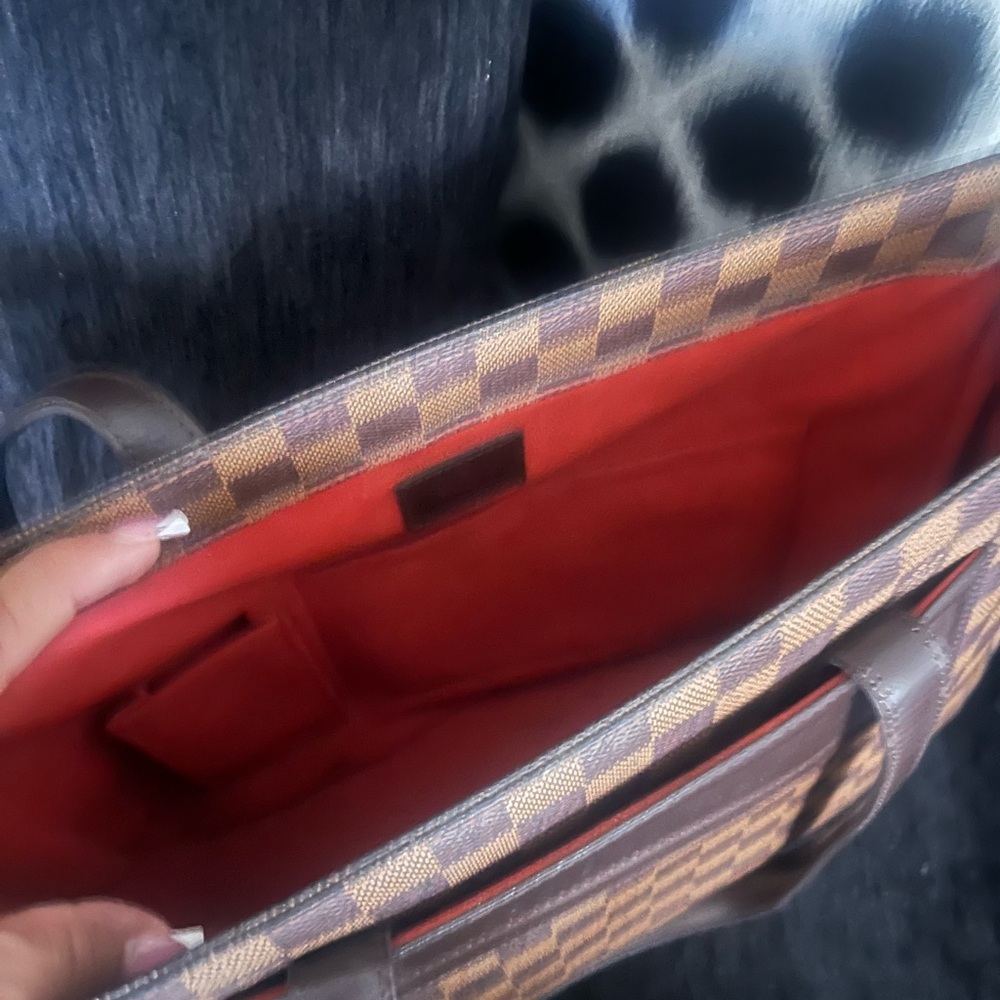 Louis Vuitton Brown and Tan Checkered Handbag - Picture 3 of 3